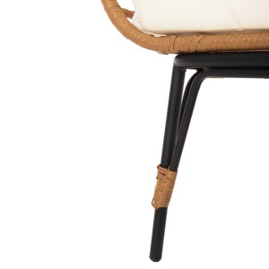 72935 ΠΟΛΥΘΡΟΝΑ ΦΩΛΙΑ MIAMI 2 ΑΤΟΜΩΝ ΤΥΠΟΥ RATTAN HM5870.11 132.5x90x154Υεκ