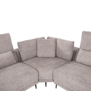 72945 ΚΑΝΑΠΕΣ ΓΩΝΙΑ SYMMET HM3269.01 ΑΝΟΙΧΤΟ ΓΚΡΙ ΥΦΑΣΜΑ-ΑΝΘΡΑΚΙ ΠΟΔΙΑ 314x236x90-102Yεκ.