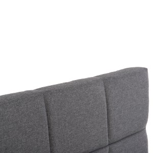 72951 ΚΡΕΒΑΤΙ ΔΙΠΛΟ AELIA HM684 ΓΚΡΙ ΥΦΑΣΜΑ & ΠΟΔΙΑ-SONAMA MDF 166x204x129Υεκ.