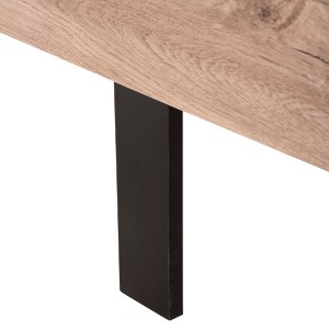 72951 ΚΡΕΒΑΤΙ ΔΙΠΛΟ AELIA HM684 ΓΚΡΙ ΥΦΑΣΜΑ & ΠΟΔΙΑ-SONAMA MDF 166x204x129Υεκ.
