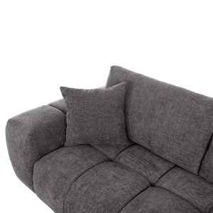 72958 ΚΑΝΑΠΕΣ ΓΩΝΙΑ (ΔΕΞΙΑ) COVEN HM3266.03R ΣΚΟΥΡΟ ΓΚΡΙ ΥΦΑΣΜΑ 298x102-208x85Υεκ.