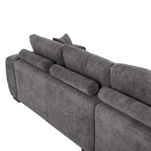 72959 ΚΑΝΑΠΕΣ ΓΩΝΙΑ (ΑΡΙΣΤΕΡΗ) COVEN HM3266.03L ΣΚΟΥΡΟ ΓΚΡΙ ΥΦΑΣΜΑ 298x102-208x85Υεκ.