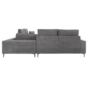 72965 ΚΑΝΑΠΕΣ ΓΩΝΙΑ SYMMET HM3269.03 ΓΚΡΙ ΥΦΑΣΜΑ-ΑΝΘΡΑΚΙ ΠΟΔΙΑ 314x236x90-102Yεκ.