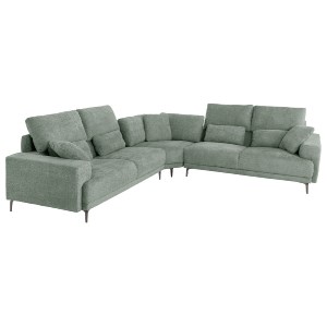 72966 ΚΑΝΑΠΕΣ ΓΩΝΙΑ SYMMET HM3269.06 ΜΕΝΤΑ ΥΦΑΣΜΑ-ΑΝΘΡΑΚΙ ΠΟΔΙΑ 314x236x90-102Yεκ.