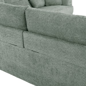72966 ΚΑΝΑΠΕΣ ΓΩΝΙΑ SYMMET HM3269.06 ΜΕΝΤΑ ΥΦΑΣΜΑ-ΑΝΘΡΑΚΙ ΠΟΔΙΑ 314x236x90-102Yεκ.