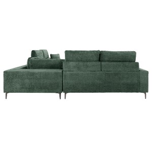 72967 ΚΑΝΑΠΕΣ ΓΩΝΙΑ SYMMET HM3269.05 ΠΡΑΣΙΝΟ ΥΦΑΣΜΑ-ΑΝΘΡΑΚΙ ΠΟΔΙΑ 314x236x90-102Yεκ.