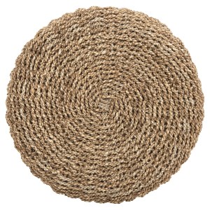 72974 ΣΚΑΜΠΟ BEAM HM7827.01 ΞΥΛΟ ΤΕΑΚ ΚΑΙ SEAGRASS ΣΕ ΦΥΣΙΚΟ & ΛΕΥΚΟ Φ42x46Yεκ.