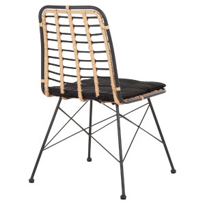 72976 ΚΑΡΕΚΛΑ ΜΕΤΑΛΛΙΚΗ ALLEGRA HM5691.11 WICKER ΜΠΕΖ-ΜΑΥΡΟ 51x54x84Υεκ.