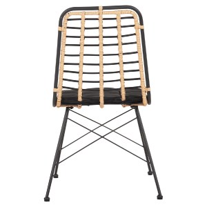 72976 ΚΑΡΕΚΛΑ ΜΕΤΑΛΛΙΚΗ ALLEGRA HM5691.11 WICKER ΜΠΕΖ-ΜΑΥΡΟ 51x54x84Υεκ.