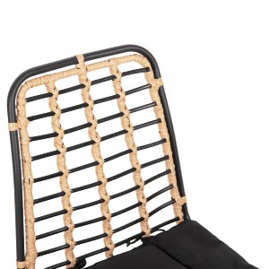 72976 ΚΑΡΕΚΛΑ ΜΕΤΑΛΛΙΚΗ ALLEGRA HM5691.11 WICKER ΜΠΕΖ-ΜΑΥΡΟ 51x54x84Υεκ.