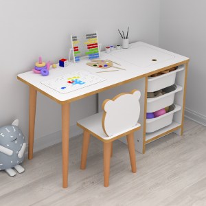 72989 ΣΕΤ ΠΑΙΔΙΚΟΥ ΓΡΑΦΕΙΟΥ STAK HM18222.01 ΜΕΛΑΜΙΝΗ ΣΕ ΛΕΥΚΟ-ΦΥΣΙΚΟ 90x42x50Υεκ.