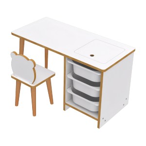 72989 ΣΕΤ ΠΑΙΔΙΚΟΥ ΓΡΑΦΕΙΟΥ STAK HM18222.01 ΜΕΛΑΜΙΝΗ ΣΕ ΛΕΥΚΟ-ΦΥΣΙΚΟ 90x42x50Υεκ.
