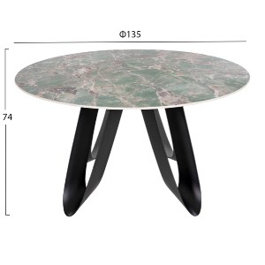 72996 ΣΕΤ ΤΡΑΠΕΖΑΡΙΑΣ 5ΤΜΧ ZOD HM21045 ΣΤΡΟΓΓΥΛΟ ΤΡΑΠΕΖΙ ΜΕ ΚΕΡΑΜΙΚΟ TOP-4 ΠΟΛΥΘΡΟΝΕΣ ΠΕΤΡΟΛ