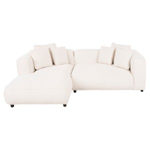 72997 ΚΑΝΑΠΕΣ ΓΩΝΙΑ (ΑΡΙΣΤΕΡΗ) 3-ΘΕΣΙΟΣ GRACE HM3280.02L ΛΕΥΚΟ ΥΦΑΣΜΑ 252x160x70-90Υεκ