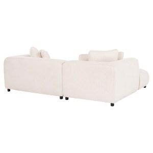 72997 ΚΑΝΑΠΕΣ ΓΩΝΙΑ (ΑΡΙΣΤΕΡΗ) 3-ΘΕΣΙΟΣ GRACE HM3280.02L ΛΕΥΚΟ ΥΦΑΣΜΑ 252x160x70-90Υεκ
