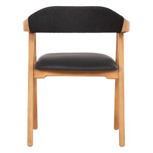 73019 ΠΟΛΥΘΡΟΝΑ RIMINI HM9867.02 ΞΥΛΟ TEAK ΦΥΣΙΚΟ-ΜΑΥΡΟ ΣΧΟΙΝΙ & PU ΚΑΘΙΣΜΑ 60x61x76Υεκ.