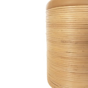 73025 ΣΚΑΜΠΟ MITCH HM9886 ΦΥΣΙΚΟ RATTAN-ΚΑΘΙΣΜΑ ΑΠΟ PU ΜΠΕΖ Φ37x47Υεκ.