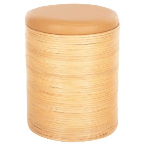 73025 ΣΚΑΜΠΟ MITCH HM9886 ΦΥΣΙΚΟ RATTAN-ΚΑΘΙΣΜΑ ΑΠΟ PU ΜΠΕΖ Φ37x47Υεκ.