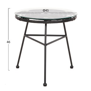 73042 ΣΕΤ ΕΞΩΤΕΡΙΚΟΥ ΧΩΡΟΥ 3ΤΜΧ ALLEGRA HM21047.12 ΜΑΥΡΟ ΣΥΝΘ.RATTAN & ΜΕΤΑΛΛΟ
