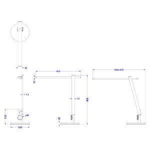 73075 ΦΩΤΙΣΤΙΚΟ ΓΡΑΦΕΙΟΥ LED BLAIN PRO HM4445.08 ΑΣΗΜΙ ΧΡΩΜΑ Φ19x49,9Υεκ.