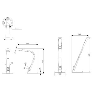 73087 ΦΩΤΙΣΤΙΚΟ ΓΡΑΦΕΙΟΥ LED BLAIN PRO HM4451.08 ΑΣΗΜΙ ΧΡΩΜΑ 34,3x18,3x42,5Υεκ.