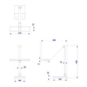 73099 ΦΩΤΙΣΤΙΚΟ ΓΡΑΦΕΙΟΥ LED BLAIN PRO HM4461.08 ΑΣΗΜΙ ΜΑΤ ABS 35x43,9Υεκ.