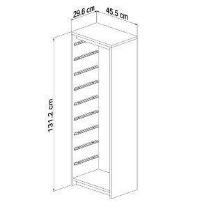 73112 ΣΥΡΤΑΡΙΕΡΑ SANI HM18203.03 ΜΕΛΑΜΙΝΗ SONAMA-9 ΛΕΥΚΑ ΣΥΡΤΑΡΙΑ P.E. 45,5x29,6x125Υ