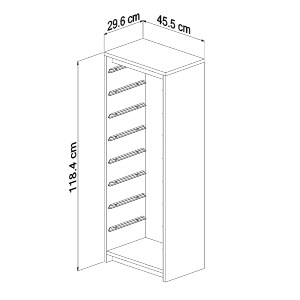 73114 ΣΥΡΤΑΡΙΕΡΑ SANI HM18201.03 ΜΕΛΑΜΙΝΗ SONAMA-ΛΕΥΚΑ ΣΥΡΤΑΡΙΑ P.E. 45,5x29,6x118,5Υεκ