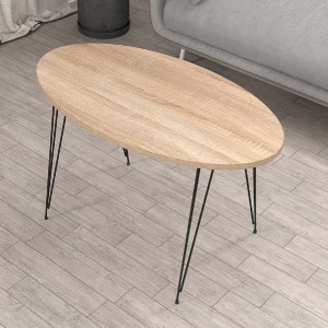 73129 ΤΡΑΠΕΖΙ ΣΑΛΟΝΙΟΥ GRANIT HM18177.03 ΜΕΛΑΜΙΝΗ ΣΕ ΣΟΝΟΜΑ-ΜΕΤΑΛ.ΠΟΔΙΑ 90x50x42Υεκ