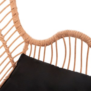 73142 ΠΟΛΥΘΡΟΝΑ ΣΤΥΛ ΜΠΕΡΖΕΡΑΣ ALLEGRA HM5704.11 P.E.RATTAN BEIGE-BLACK METAL 66x59x90Υεκ.