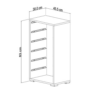 73152 ΣΥΡΤΑΡΙΕΡΑ SANI HM18215.01 ΜΕΛΑΜΙΝΗ ΣΕ ΛΕΥΚΟ-6 ΛΕΥΚΑ ΣΥΡΤΑΡΙΑ P.E. 45,5x30x83Υεκ