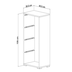73153 ΣΥΡΤΑΡΙΕΡΑ SANI HM18216.01 ΜΕΛΑΜΙΝΗ ΣΕ ΛΕΥΚΟ-4 ΛΕΥΚΑ ΣΥΡΤΑΡΙΑ P.E. 45,5x30x109Υεκ