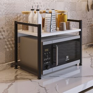 73182 ΡΑΦΙ ΠΑΓΚΟΥ ΚΟΥΖΙΝΑΣ BECKO HM18219.01 ΜΕΛΑΜΙΝΗ ΣΕ ΛΕΥΚΟ-ΜΑΥΡΟ ΜΕΤΑΛΛΟ 53x35x41Υεκ.
