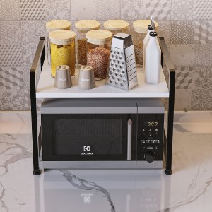 73182 ΡΑΦΙ ΠΑΓΚΟΥ ΚΟΥΖΙΝΑΣ BECKO HM18219.01 ΜΕΛΑΜΙΝΗ ΣΕ ΛΕΥΚΟ-ΜΑΥΡΟ ΜΕΤΑΛΛΟ 53x35x41Υεκ.