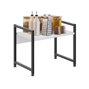 73182 ΡΑΦΙ ΠΑΓΚΟΥ ΚΟΥΖΙΝΑΣ BECKO HM18219.01 ΜΕΛΑΜΙΝΗ ΣΕ ΛΕΥΚΟ-ΜΑΥΡΟ ΜΕΤΑΛΛΟ 53x35x41Υεκ.