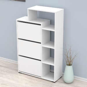 73200 ΠΑΠΟΥΤΣΟΘΗΚΗ ROBBEN HM18189.01 ΜΕΛΑΜΙΝΗ ΣΕ ΛΕΥΚΟ 90x30x143Υεκ.