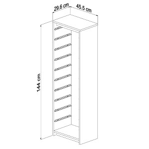 73210 ΣΥΡΤΑΡΙΕΡΑ SANI HM18205.03 ΜΕΛΑΜΙΝΗ ΣΕ SONAMA-ΛΕΥΚΑ ΣΥΡΤΑΡΙΑ P.E. 45,5x29,6x144Υεκ.
