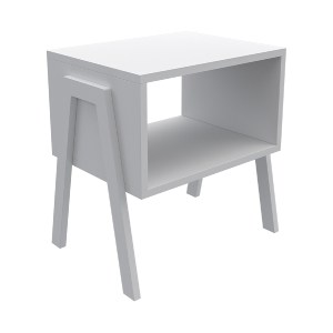 73219 ΚΟΜΟΔΙΝΟ JAKE HM18182.01 ΜΕΛΑΜΙΝΗ ΣΕ ΛΕΥΚΟ 48x35x49Υεκ.