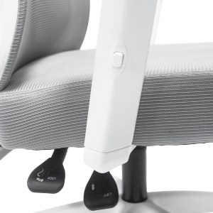 73230 ΚΑΡΕΚΛΑ ΓΡΑΦΕΙΟΥ MEXER HM1195.02 ΓΚΡΙ MESH-ΜΕΤΑΛ.ΒΑΣΗ-ΣΚΕΛΕΤΟΣ ΛΕΥΚΟΣ 60x49x130Υεκ
