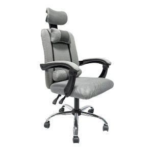 73232 ΚΑΡΕΚΛΑ ΓΡΑΦΕΙΟΥ CRONER HM1196.02 ΓΚΡΙ MESH-ΜΕΤΑΛ.ΒΑΣΗ-NYLON ΣΚΕΛΕΤΟΣ 58x54x120Υεκ.