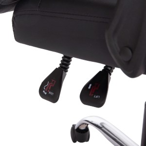 73236 ΚΑΡΕΚΛΑ ΓΡΑΦΕΙΟΥ LAGOM HM1198 ΜΑΥΡO PVC-ΜΕΤΑΛ.ΒΑΣΗ-ΜΑΥΡΟ NYLON ΣΚΕΛΕΤΟΣ 60x70x104Υεκ
