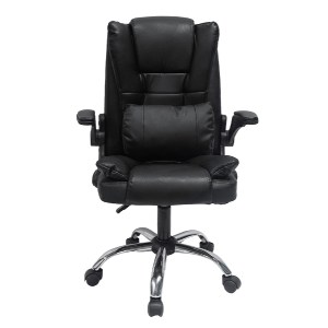 73243 ΚΑΡΕΚΛΑ ΓΡΑΦΕΙΟΥ CANAN HM1201 ΜΑΥΡO PVC-ΜΑΥΡΟ NYLON-ΒΑΣΗ ΧΡΩΜΙΟΥ 69x48x98Υεκ.
