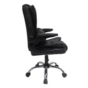 73243 ΚΑΡΕΚΛΑ ΓΡΑΦΕΙΟΥ CANAN HM1201 ΜΑΥΡO PVC-ΜΑΥΡΟ NYLON-ΒΑΣΗ ΧΡΩΜΙΟΥ 69x48x98Υεκ.