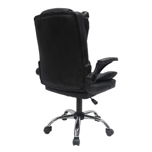 73243 ΚΑΡΕΚΛΑ ΓΡΑΦΕΙΟΥ CANAN HM1201 ΜΑΥΡO PVC-ΜΑΥΡΟ NYLON-ΒΑΣΗ ΧΡΩΜΙΟΥ 69x48x98Υεκ.