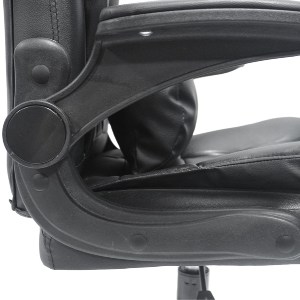 73243 ΚΑΡΕΚΛΑ ΓΡΑΦΕΙΟΥ CANAN HM1201 ΜΑΥΡO PVC-ΜΑΥΡΟ NYLON-ΒΑΣΗ ΧΡΩΜΙΟΥ 69x48x98Υεκ.