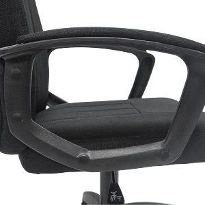 73244 ΚΑΡΕΚΛΑ ΓΡΑΦΕΙΟΥ NIM HM1200.11 ΜΑΥΡΟ ΥΦΑΣΜΑ-ΜΑΥΡΟΣ ΣΚΕΛΕΤΟΣ & ΒΑΣΗ NYLON 51x61x125Υεκ