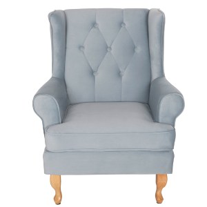 73245 ΠΟΛΥΘΡΟΝΑ ΜΠΕΡΖΕΡΑ BRANDON HM3073.31 BABY BLUE ΒΕΛΟΥΔΟ-ΠΟΔΙΑ ΣΕ ΦΥΣΙΚΟ 82,5x80x104Υεκ