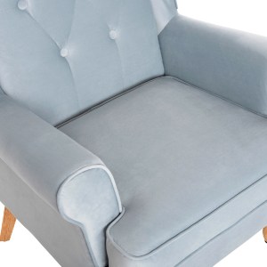 73245 ΠΟΛΥΘΡΟΝΑ ΜΠΕΡΖΕΡΑ BRANDON HM3073.31 BABY BLUE ΒΕΛΟΥΔΟ-ΠΟΔΙΑ ΣΕ ΦΥΣΙΚΟ 82,5x80x104Υεκ