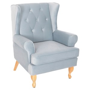 73245 ΠΟΛΥΘΡΟΝΑ ΜΠΕΡΖΕΡΑ BRANDON HM3073.31 BABY BLUE ΒΕΛΟΥΔΟ-ΠΟΔΙΑ ΣΕ ΦΥΣΙΚΟ 82,5x80x104Υεκ