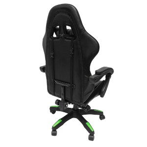 73252 ΠΟΛΥΘΡΟΝΑ GAMING DARREN HM1203.03 ΜΑΥΡΟ-ΠΡΑΣΙΝΟ PVC & NYLON 51x49x125Υεκ.